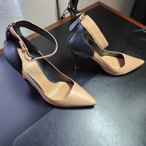 Black/tan leather shoes, hardly worn. Size 10M by Tory Birch - Picture 2 of 4